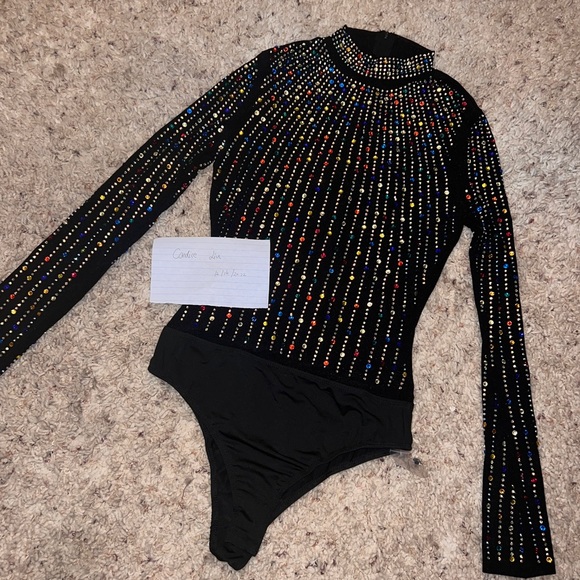 Dolls Kill Rhinestone Meshed Bodysuit - Picture 1 of 3